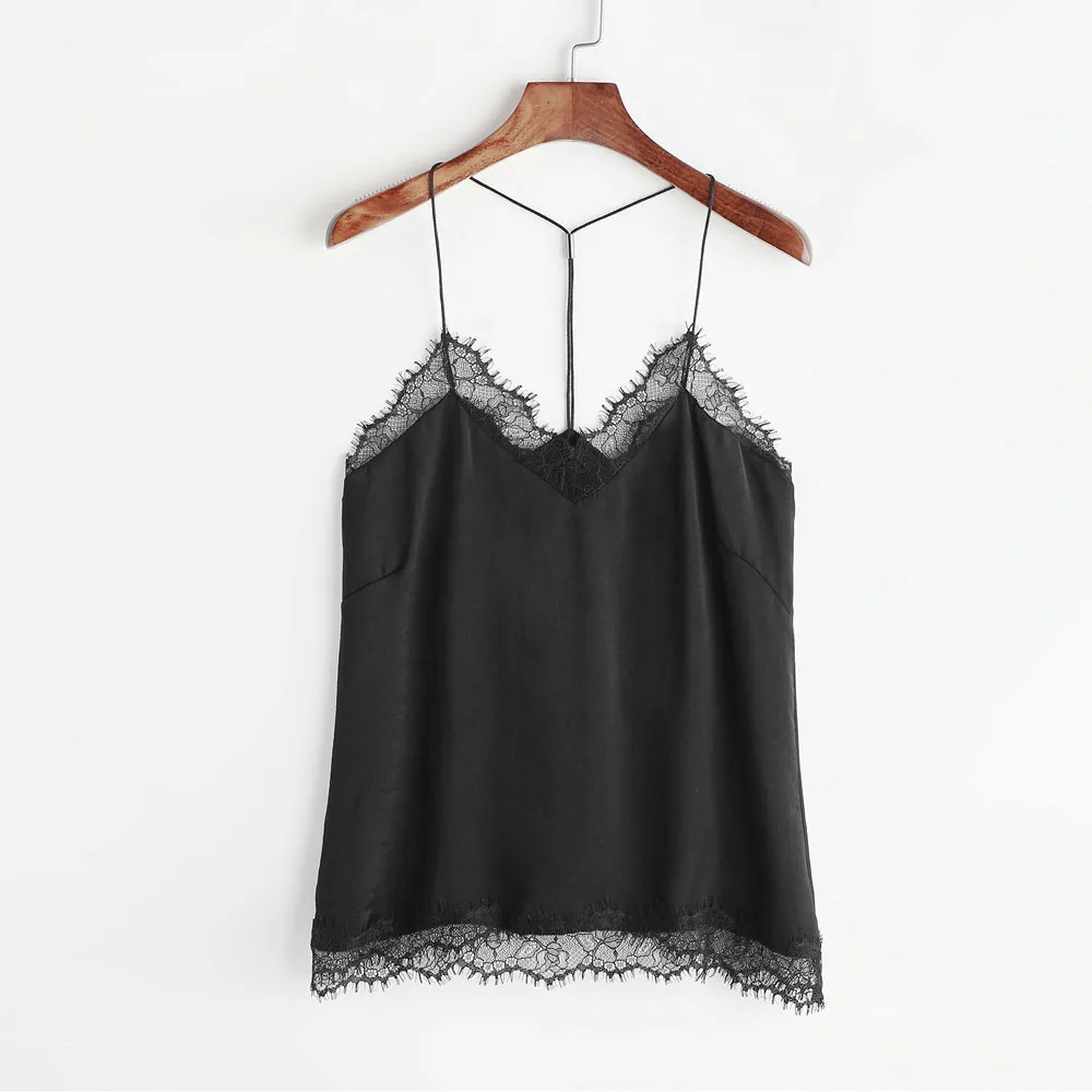 Summer Women's Sling T-Shirt Ladies V-neck Solid Color Spandex Casual Sleeveless Lace Cropped Top Vest Sling debardeur femme
Summer Women's Sling T-Shirt Ladies V-neck Solid Color Spandex Casual Sleeveless Lace Cropped Top Vest Sling debardeur femme