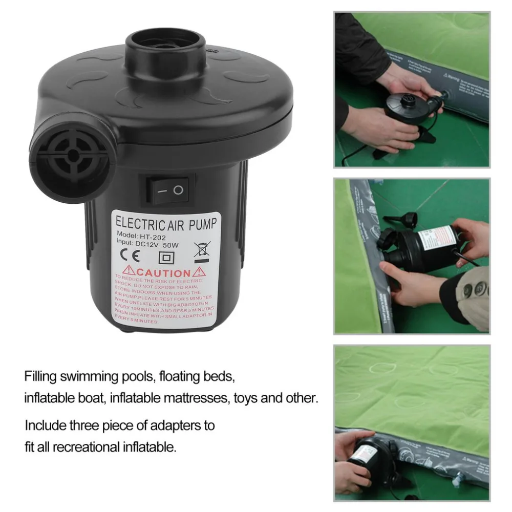 New Car Air Pump Automobiles Cigarette Lighter Car Electric Inflator Defator Inflatable Pump With 3 Nozzles For Camping Air Bed
New Car Air Pump Automobiles Cigarette Lighter Car Electric Inflator Defator Inflatable Pump With 3 Nozzles For Camping Air Bed