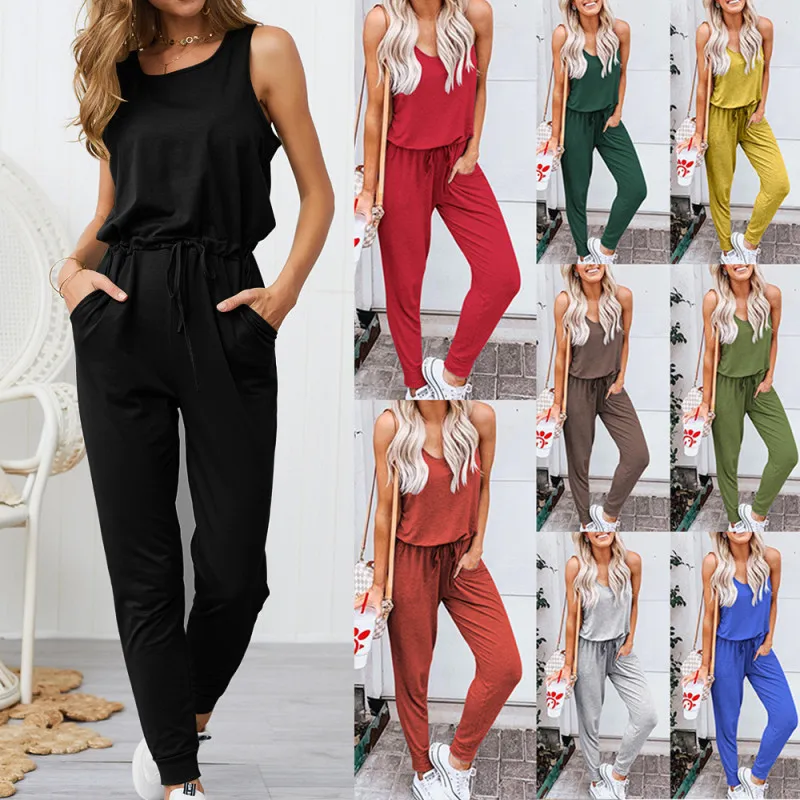 Women Casual Sleeveless Jumpsuit 9 Color Lace Up Femme Jumpsuits Summer Bodysuit Trousers Beach Jumpsuit Overalls Playsuit
Women Casual Sleeveless Jumpsuit 9 Color Lace Up Femme Jumpsuits Summer Bodysuit Trousers Beach Jumpsuit Overalls Playsuit