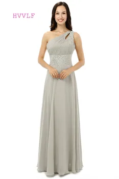 HVVLF 2019 Cheap Bridesmaid Dresses Under 50 A-line One-shoulder Floor Length Silver Chiffon Beaded Wedding Party Dresses
HVVLF 2019 Cheap Bridesmaid Dresses Under 50 A-line One-shoulder Floor Length Silver Chiffon Beaded Wedding Party Dresses