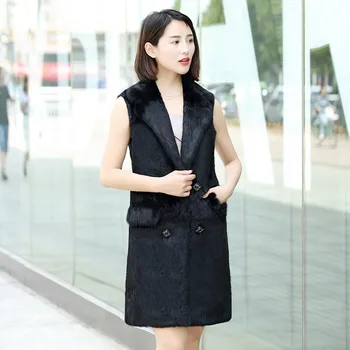 Notched turn down collar natural rabbit fur waistcoats women real fur vests woman pockets double breasted sleeveless fur jackets
Notched turn down collar natural rabbit fur waistcoats women real fur vests woman pockets double breasted sleeveless fur jackets
