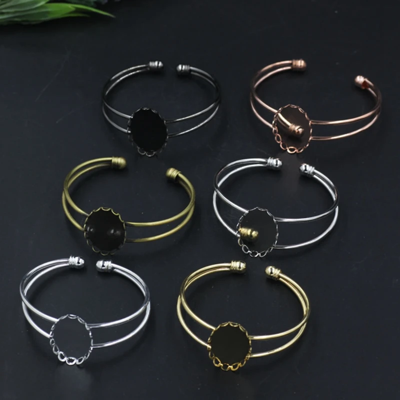 TENACITY PEIAO Fit 18x25mm Silver Plated Bangle Base Diy Bracelet Blank Findings Tray Bezel Setting Cabochon Cameo(06077)
TENACITY PEIAO Fit 18x25mm Silver Plated Bangle Base Diy Bracelet Blank Findings Tray Bezel Setting Cabochon Cameo(06077)