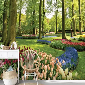 Custom 3D Wall Mural Modern Park Landscape Woods Flowers Tulips Wallpapers Living Room TV Sofa Background Wall Cloth 3D Fresco
Custom 3D Wall Mural Modern Park Landscape Woods Flowers Tulips Wallpapers Living Room TV Sofa Background Wall Cloth 3D Fresco