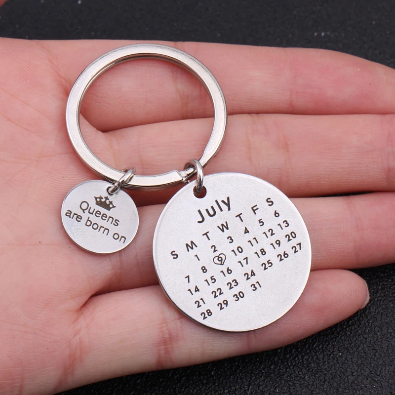 Custom Data Calendar Keychain Engraved Queen Are Born On Key Holder Crown Fashion Birthday Gifts Lover Anniversary Gifts
Custom Data Calendar Keychain Engraved Queen Are Born On Key Holder Crown Fashion Birthday Gifts Lover Anniversary Gifts