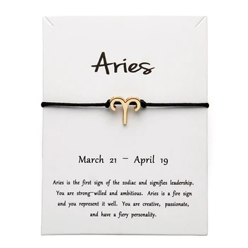 12pcs White Card Black Color Fashion Jewelry 12 Constellations Zodiac Woven Bracelet Bangles For Women
12pcs White Card Black Color Fashion Jewelry 12 Constellations Zodiac Woven Bracelet Bangles For Women