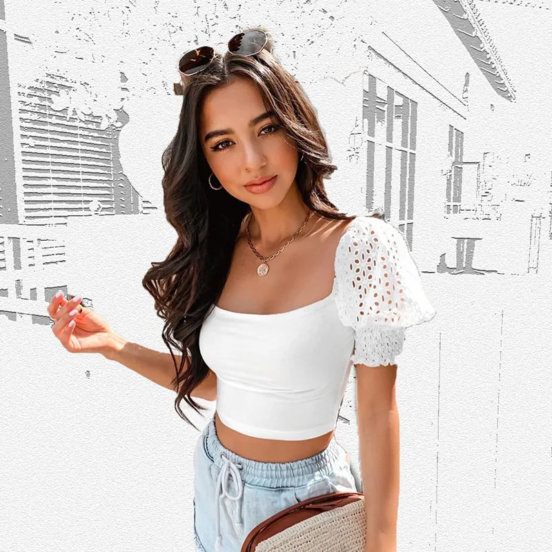 Women Summer Square Neck T Shirt Half Sleeve Black Striped T-Shirt Ladies Bandage Cropped Top Casual Loose Shirt Fashion Tees
Women Summer Square Neck T Shirt Half Sleeve Black Striped T-Shirt Ladies Bandage Cropped Top Casual Loose Shirt Fashion Tees