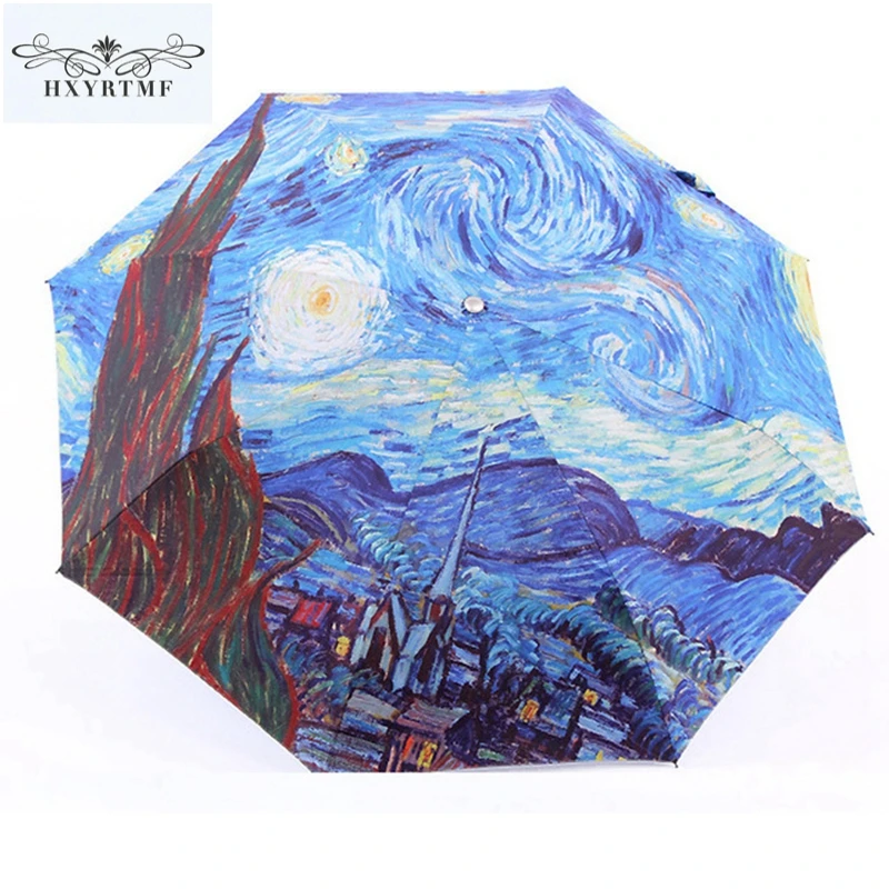 Anti-UV Sun/Rain Umbrella Manual Romantic Van Gogh Starry Sky Oil Painting Non-Automatic Umbrella Unique Durable Folding
Anti-UV Sun/Rain Umbrella Manual Romantic Van Gogh Starry Sky Oil Painting Non-Automatic Umbrella Unique Durable Folding
