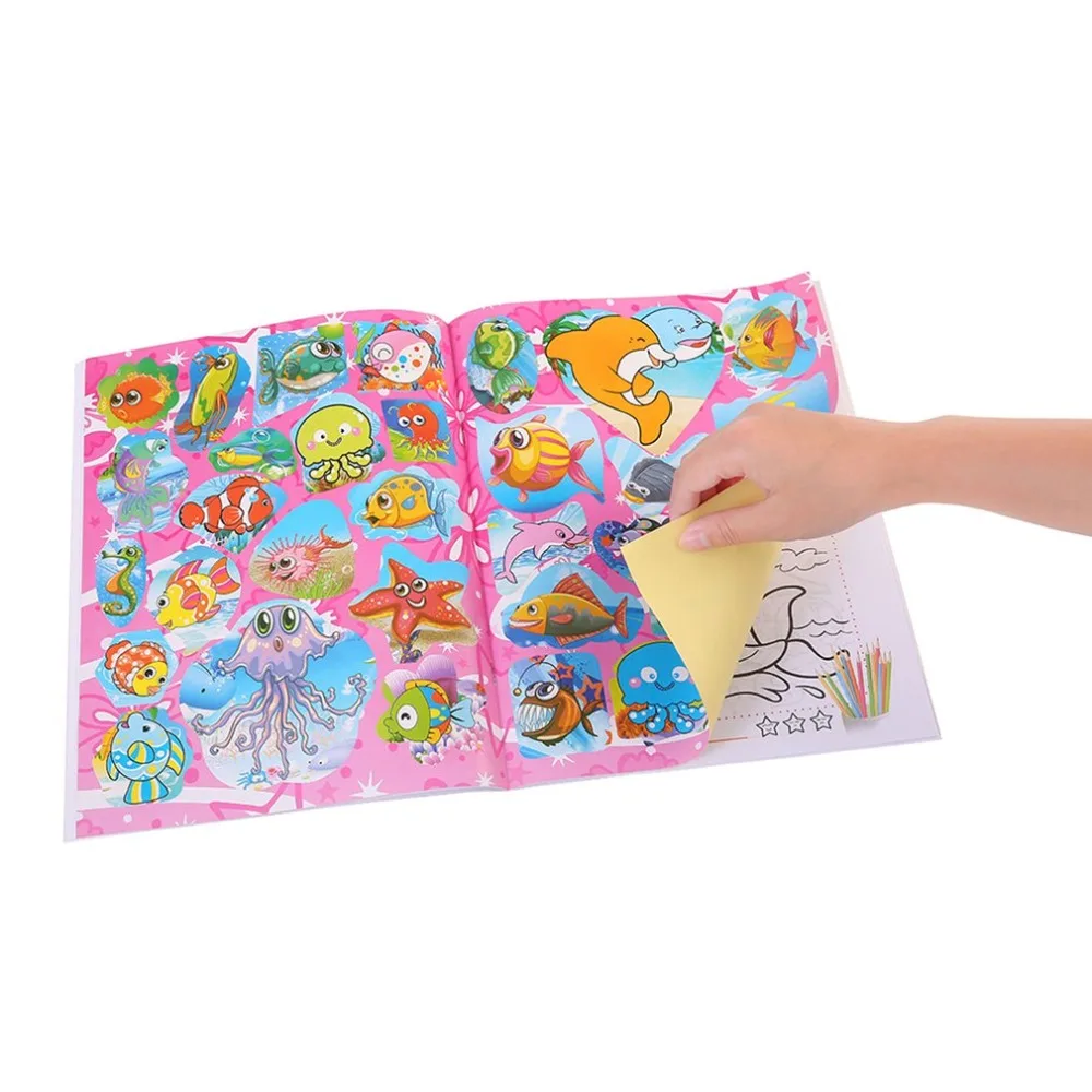 Marine Animals Baby Drawing Book Kids DIY Crafts Toy Baby Educational Painting Coloring Drawing Toys With Stickers
Marine Animals Baby Drawing Book Kids DIY Crafts Toy Baby Educational Painting Coloring Drawing Toys With Stickers