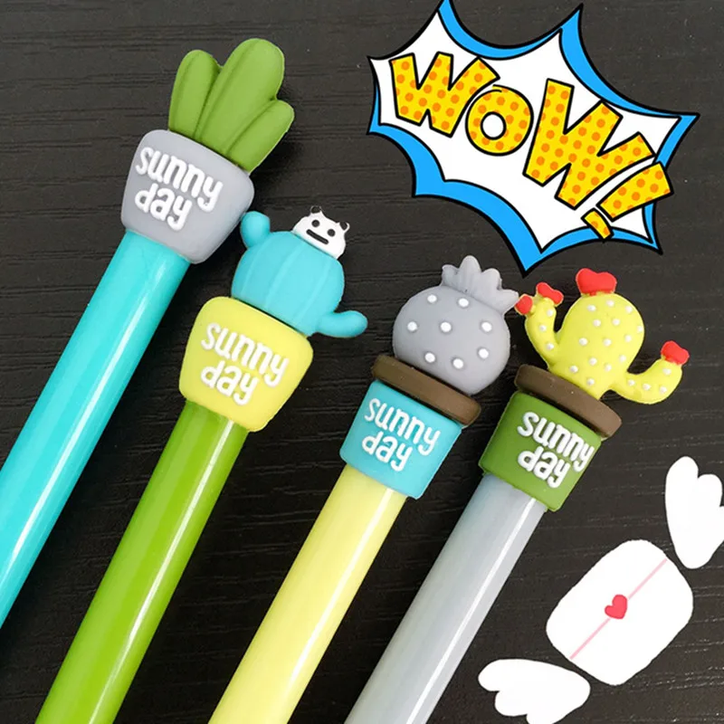 4pcs Cactus pen Potting gel pen Succulent plants black ink Gel pens 0.5mm refill Stationery kawaii school supplies cute pen 4125
4pcs Cactus pen Potting gel pen Succulent plants black ink Gel pens 0.5mm refill Stationery kawaii school supplies cute pen 4125