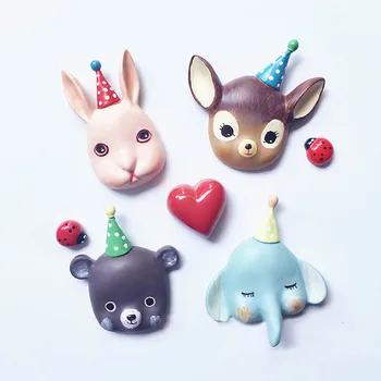 Resin 3D Circus Animal Fridge Magnets Home Decor Bunny Deer Bear Elephant Japanese Style Refrigerator Magnetic Stickers 1Pc
Resin 3D Circus Animal Fridge Magnets Home Decor Bunny Deer Bear Elephant Japanese Style Refrigerator Magnetic Stickers 1Pc