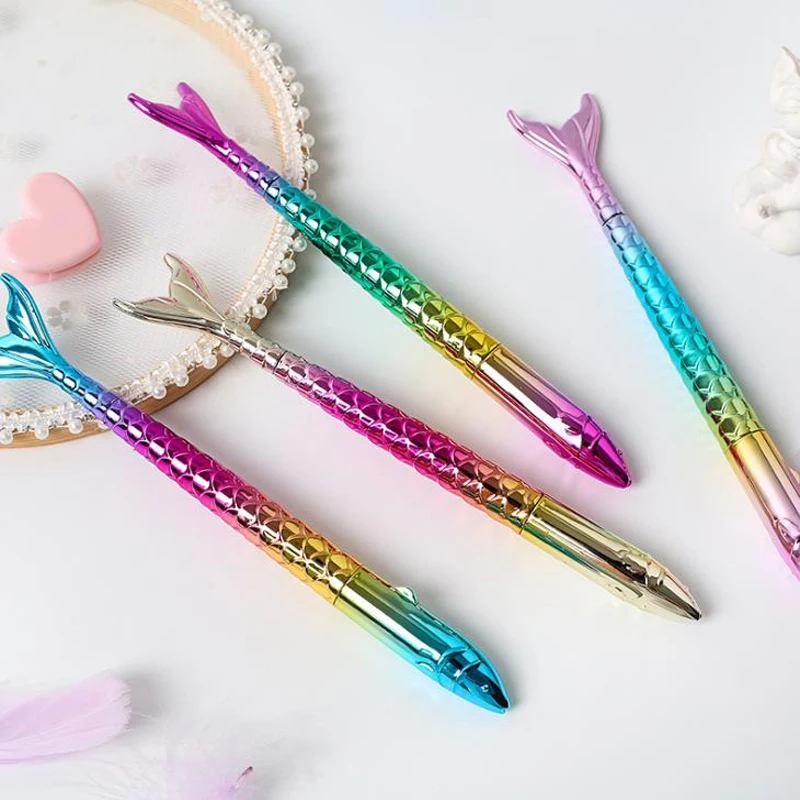 4 Pcs/set Cartoon Gradient Color Mermaid Tail Gel Pens 0.5mm Colorful Neutral Pens for Girls Gifts Stationery School Office
4 Pcs/set Cartoon Gradient Color Mermaid Tail Gel Pens 0.5mm Colorful Neutral Pens for Girls Gifts Stationery School Office