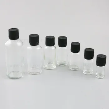 Clear Glass essential oil Bottle e liquid Refillable Bottles with plastic black cap 5ml 10ml 15ml 20ml 30ml 50ml 100ml 20pcs
Clear Glass essential oil Bottle e liquid Refillable Bottles with plastic black cap 5ml 10ml 15ml 20ml 30ml 50ml 100ml 20pcs