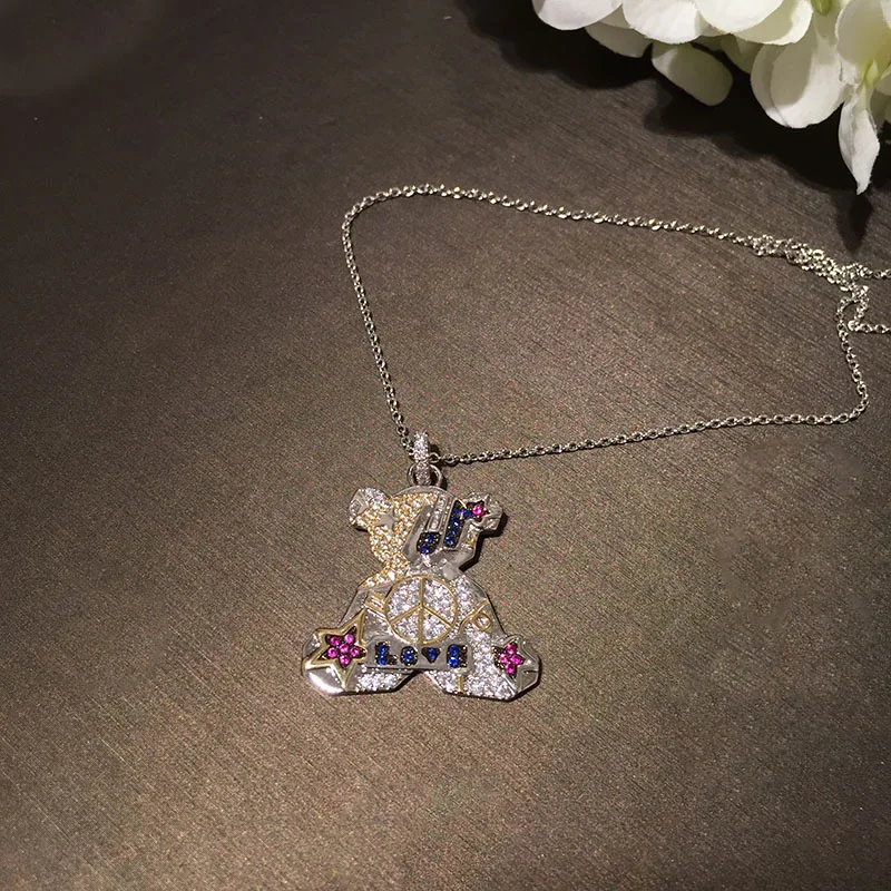 OL Fashion Free Adjustable Long Chains Necklace Silver Tone Mosaic Paved AAA+ CZ Gorgeous Teddy Bear Necklace&Pendant for Women
OL Fashion Free Adjustable Long Chains Necklace Silver Tone Mosaic Paved AAA+ CZ Gorgeous Teddy Bear Necklace&Pendant for Women