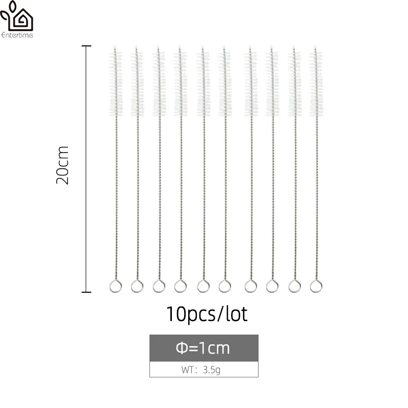 Entertime 10pcs/lot straw cleaner brush with long handle for cleaning stainless steel drinking straws or tumblers 
Entertime 10pcs/lot straw cleaner brush with long handle for cleaning stainless steel drinking straws or tumblers