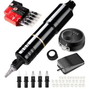 Complete Tattoo Machine Pen Kit Rotary Tattoo Gun Pen Mixed 20pcs Cartridge Needles LED Power Supply Foot Pedal For Body Art
Complete Tattoo Machine Pen Kit Rotary Tattoo Gun Pen Mixed 20pcs Cartridge Needles LED Power Supply Foot Pedal For Body Art