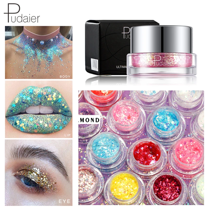 Pudaier Brand Body Glitter Holographic Laser Sequins Women Party Makeup Eye Face Shimmer Pigment Powder Lips Body Art 2019 New
Pudaier Brand Body Glitter Holographic Laser Sequins Women Party Makeup Eye Face Shimmer Pigment Powder Lips Body Art 2019 New
