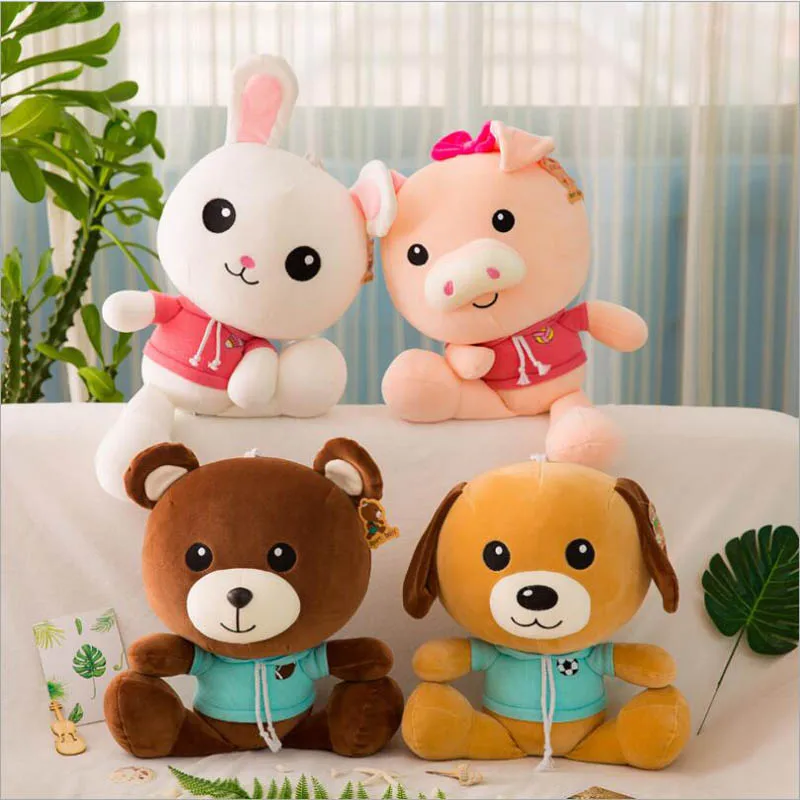Lovely Cartoon Bear Rabbit Dog Pig Short Plush Toy Stuffed Animal Plush Doll Children Birthday Gift
Lovely Cartoon Bear Rabbit Dog Pig Short Plush Toy Stuffed Animal Plush Doll Children Birthday Gift