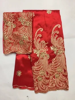 Red African Lace Fabrics Gold French Lace Fabric,2018 High Quality Sequins George Lace For Nigerian Women 7 yards
Red African Lace Fabrics Gold French Lace Fabric,2018 High Quality Sequins George Lace For Nigerian Women 7 yards