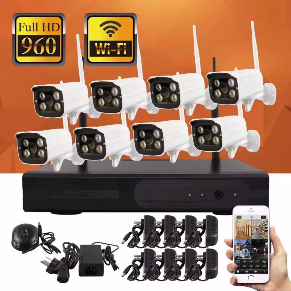 SmartYIBA 960P Wifi CCTV System 4CH/8CH Video Surveillance System 1T 2T Wireless Security Outdoor Camera Mobile Phone Monitor
SmartYIBA 960P Wifi CCTV System 4CH/8CH Video Surveillance System 1T 2T Wireless Security Outdoor Camera Mobile Phone Monitor