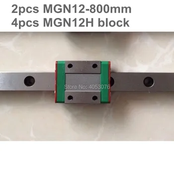 Linear guide MGN12 miniature linear rail slide 2pcs MGN12- 800mm linear rail guide +4pcs MGN12H carriage for cnc parts
Linear guide MGN12 miniature linear rail slide 2pcs MGN12- 800mm linear rail guide +4pcs MGN12H carriage for cnc parts