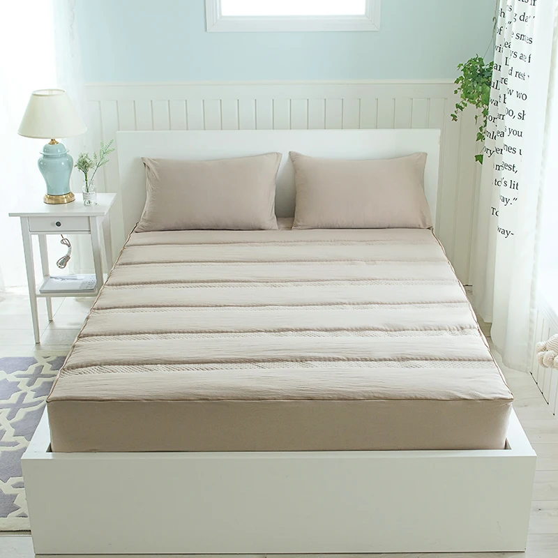 Waterproof Fitted Sheet Set Mattress Protector Luxury Cover Pillowcase 3Pcs Khaki Solid Color Washed Cotton Quilted Pillowcase
Waterproof Fitted Sheet Set Mattress Protector Luxury Cover Pillowcase 3Pcs Khaki Solid Color Washed Cotton Quilted Pillowcase