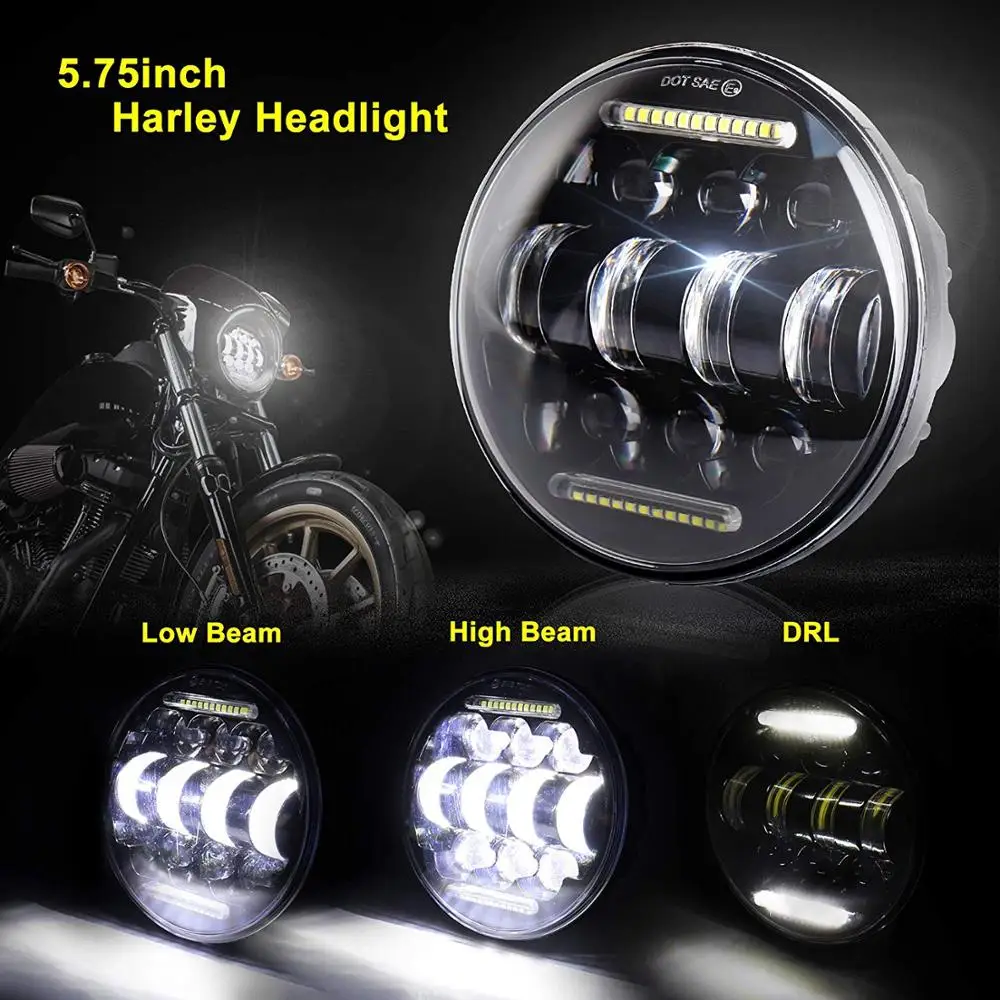 1Pcs Round Sealed Beam 5.75'' LED Headlight with White DRL Driving Headlamp 5 3/4 for Motorcycle-Harley-Davidson-Sportster-Dyna
1Pcs Round Sealed Beam 5.75'' LED Headlight with White DRL Driving Headlamp 5 3/4 for Motorcycle-Harley-Davidson-Sportster-Dyna