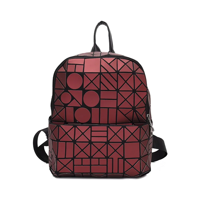 

2019 Newest Backpack Women Fashion Geometric Luminous Laser Bags Noctilucent Lattice Backpack for Teenage Girls School Bags