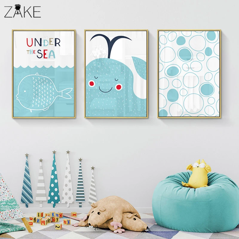 Ocean Paradise Cartoon Canvas Painting Nursery Prints Whale Fish Seabird Poster Wall Picture Nordic Baby Boy Room Decoration
Ocean Paradise Cartoon Canvas Painting Nursery Prints Whale Fish Seabird Poster Wall Picture Nordic Baby Boy Room Decoration