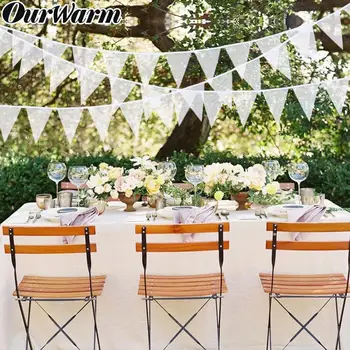 OurWarm 11 Flags White Lace Banner Pennant Strap Garland Wedding Decor Vintage Bunting Birthday Baby Shower Party Decorative DIY
OurWarm 11 Flags White Lace Banner Pennant Strap Garland Wedding Decor Vintage Bunting Birthday Baby Shower Party Decorative DIY
