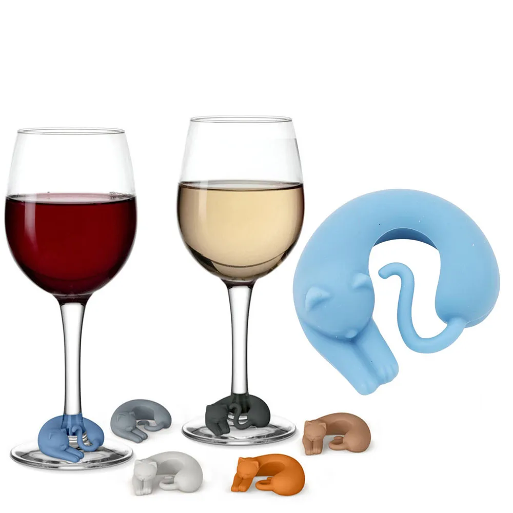 6Pcs/Set Party Silicone Suction Cup Cat Wine Glass Recognizer Label Silicone Glasses Marker Sticker Barware Kitchen Accessories
6Pcs/Set Party Silicone Suction Cup Cat Wine Glass Recognizer Label Silicone Glasses Marker Sticker Barware Kitchen Accessories