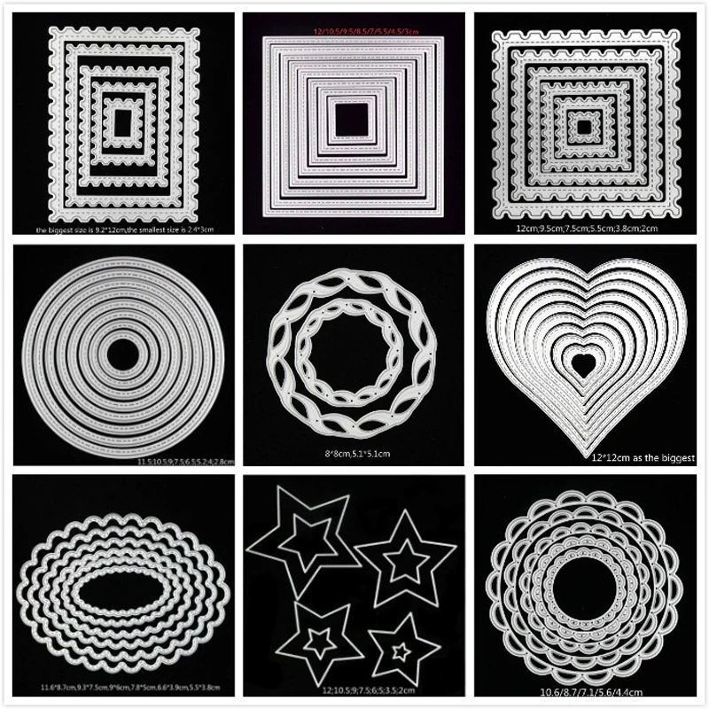 ZFPARTY Square Round Star Frame Metal Cutting Dies Stencils for DIY Scrapbooking/photo album Decorative Embossing DIY Paper Card
ZFPARTY Square Round Star Frame Metal Cutting Dies Stencils for DIY Scrapbooking/photo album Decorative Embossing DIY Paper Card
