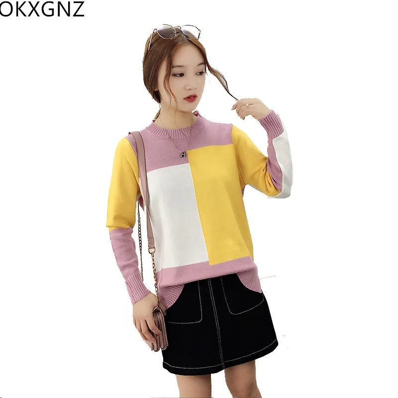 OKXGNZ Candy-Colored Sweater Fashion 2018 Warm Knitted Casual Loose Women Slim Elegant O-neck Knitwear Pullover Mujer Hot Style
OKXGNZ Candy-Colored Sweater Fashion 2018 Warm Knitted Casual Loose Women Slim Elegant O-neck Knitwear Pullover Mujer Hot Style