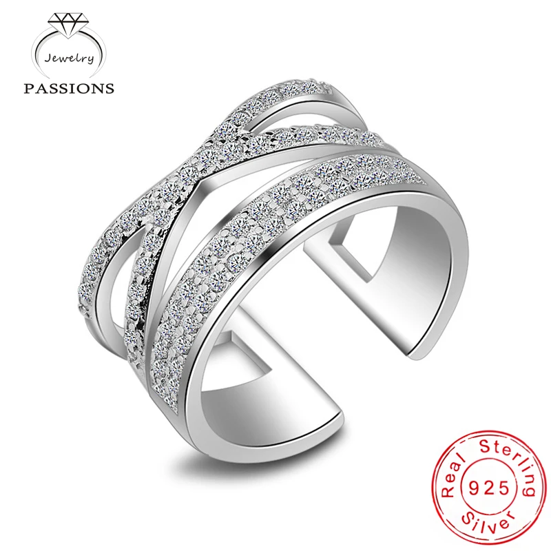 New Fashion 925 Sterling Silver Plate Romantic Simple Rings Open Wide Adjustable Multilayers Women Ring For Mother Jewelry Gift
New Fashion 925 Sterling Silver Plate Romantic Simple Rings Open Wide Adjustable Multilayers Women Ring For Mother Jewelry Gift