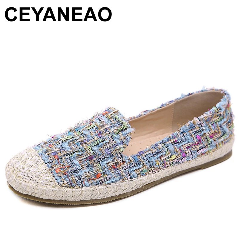CEYANEAO 2019Bling Loafers Weave Straw Ballet Flats Casual Fisherman Shoes Woman Slip On Comfort Solid Women Flats Shoes E1380
CEYANEAO 2019Bling Loafers Weave Straw Ballet Flats Casual Fisherman Shoes Woman Slip On Comfort Solid Women Flats Shoes E1380