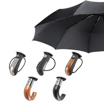 New Automatic 10K Wind Resistant Umbrella Rain Women Wood Grain Leather Bend And Straight Handle Business Outdoor Men Umbrella 
New Automatic 10K Wind Resistant Umbrella Rain Women Wood Grain Leather Bend And Straight Handle Business Outdoor Men Umbrella