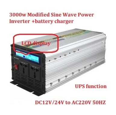 Modified Wave Power Inverter LCD display 3000W DC12v TO AC220v 50HZ with UPS fast battery charging function
Modified Wave Power Inverter LCD display 3000W DC12v TO AC220v 50HZ with UPS fast battery charging function