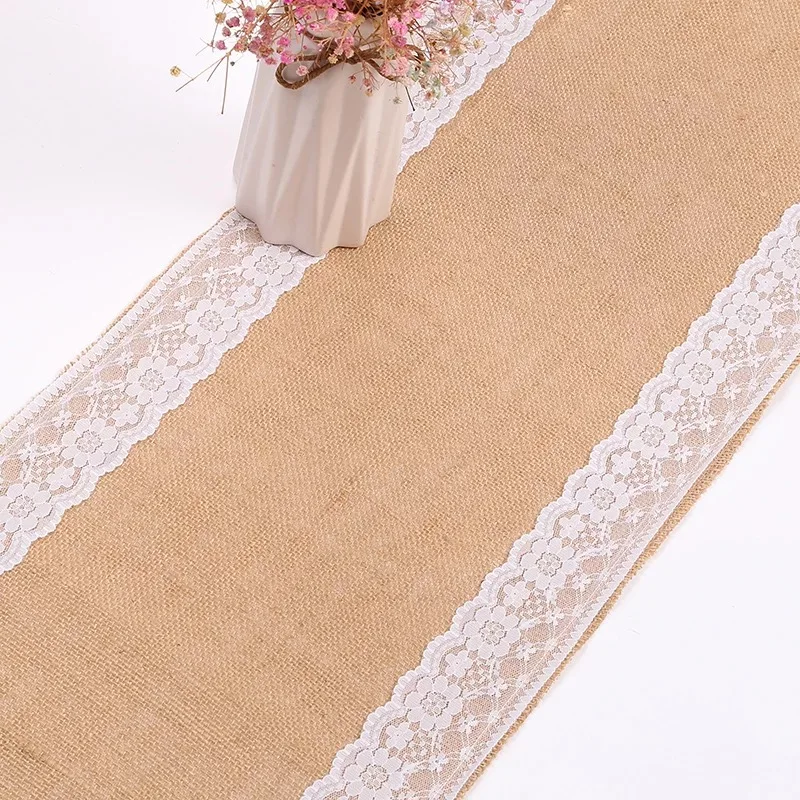 BALLE Vintage Natural Burlap Jute Table Runner Shabby Rustic Linen for Dining Room Party Festival Event Decorations Top Material
BALLE Vintage Natural Burlap Jute Table Runner Shabby Rustic Linen for Dining Room Party Festival Event Decorations Top Material