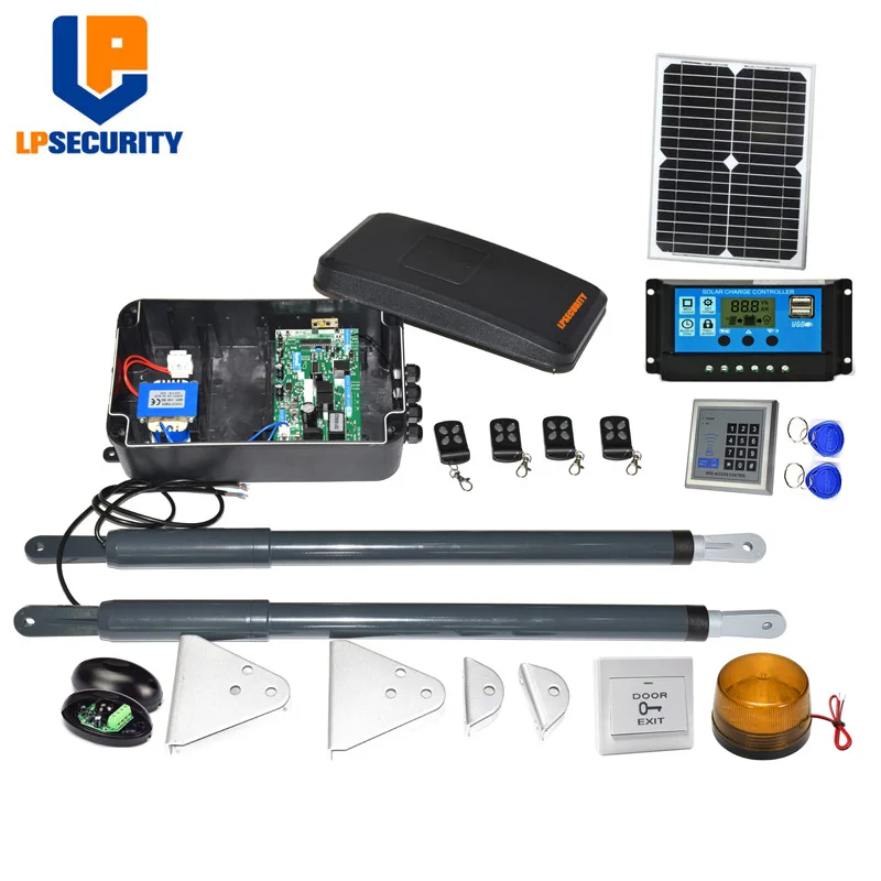 20W solar panel system 200kg per leaf Support solar system 12VDC Automatic Swing Gate motor Opener Kit for light Swing Gates
20W solar panel system 200kg per leaf Support solar system 12VDC Automatic Swing Gate motor Opener Kit for light Swing Gates