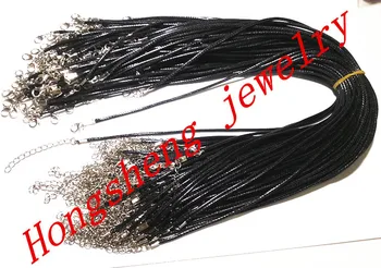 Wholesale 2mm100pcs/lot Black Wax Leather Cord Necklace Rope: 45cm+ Chain: 5cm with Lobster Clasp DIY Jewelry Accessories
Wholesale 2mm100pcs/lot Black Wax Leather Cord Necklace Rope: 45cm+ Chain: 5cm with Lobster Clasp DIY Jewelry Accessories
