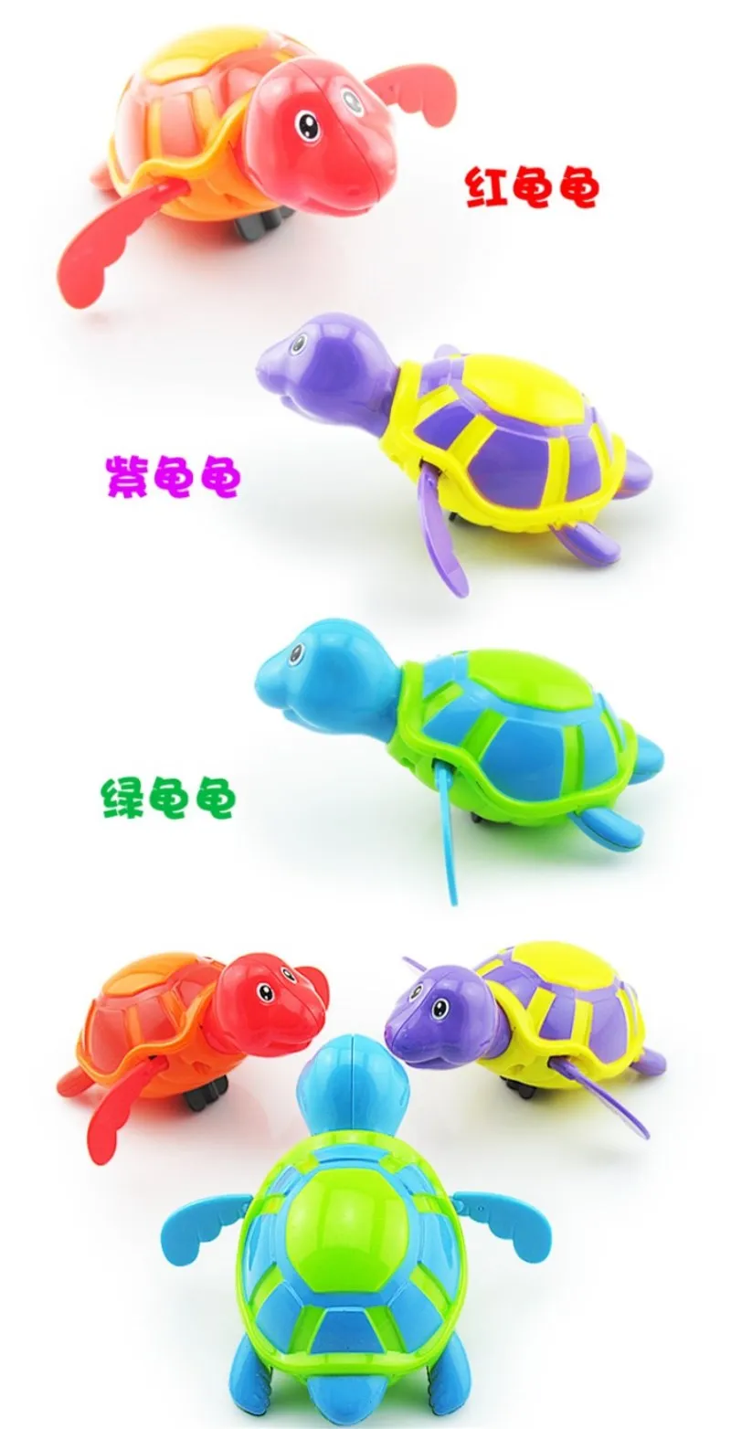 Clockwork Toy Wind Up Crocodile Toy Turtles Water Swim Kid Bath Pool Tub Animal Education Wind Up Toys For Children Random Color