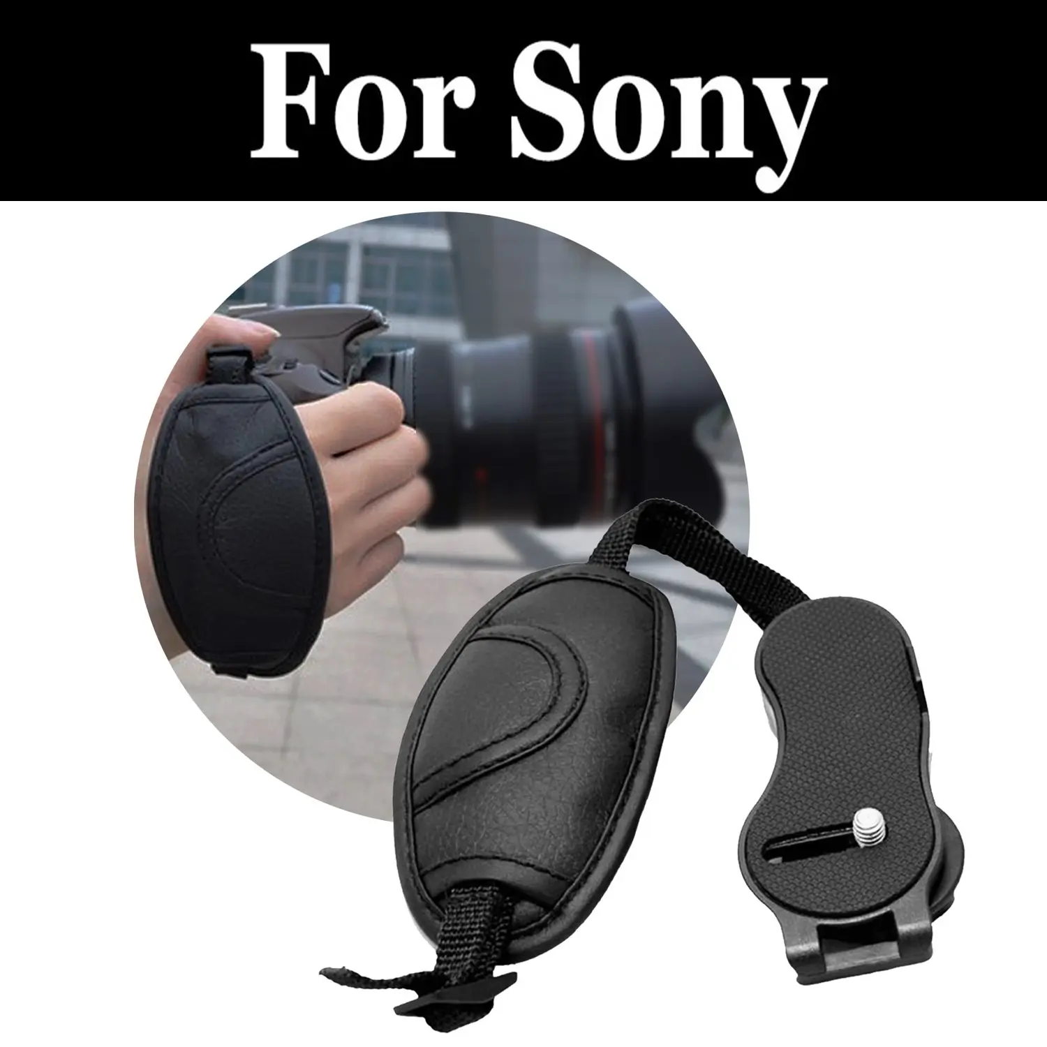 

Soft Neoprene Hand Grip Wrist Strap With Inch Screw Plastic For sony Cyber shot DSC RX1 RX10 II III IV RX100 II III IV V VA VI