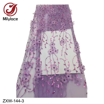 Milylace romantic French lace fabric 5 yards sequined tulle lace fabric with flower appliques net lace for party wedding ZXW-144
Milylace romantic French lace fabric 5 yards sequined tulle lace fabric with flower appliques net lace for party wedding ZXW-144