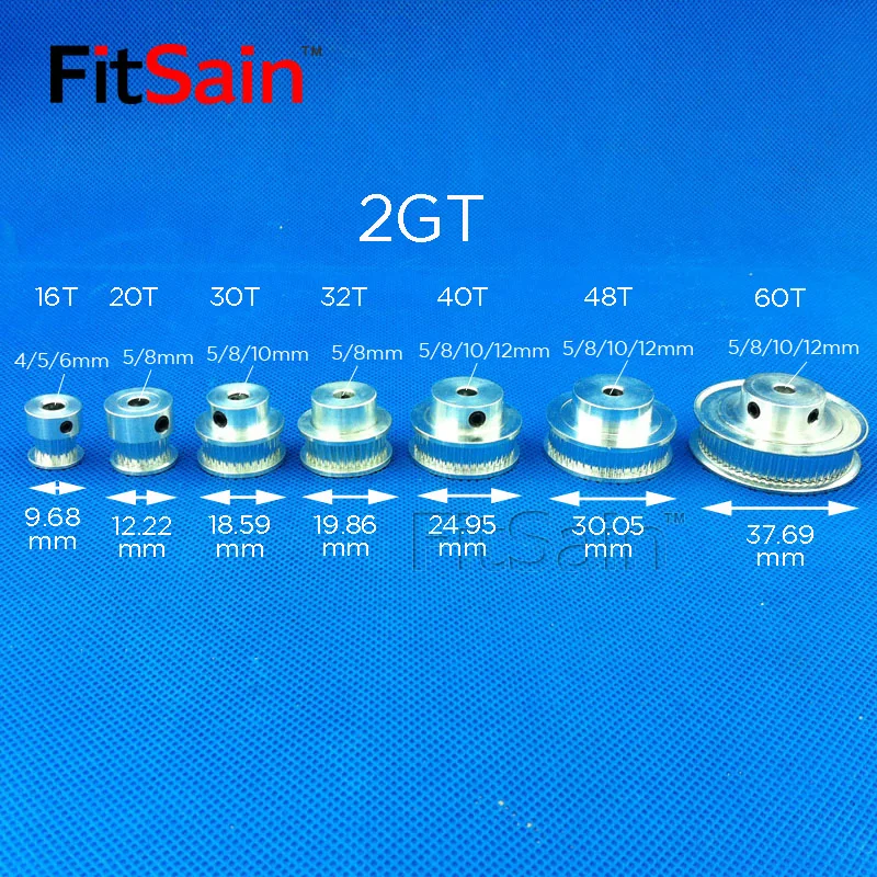 FitSain-2GT 16T/20T/30T/32T/36T aluminum alloy pulley reduction ratio drive synchronous wheel center hole 5/6/6.35/8/10/12mm
FitSain-2GT 16T/20T/30T/32T/36T aluminum alloy pulley reduction ratio drive synchronous wheel center hole 5/6/6.35/8/10/12mm