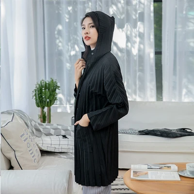 FREE SHIPPING miyake hooded outerwear pleated solid single breasted length sleeve wide-waisted outerwear IN STOCK
FREE SHIPPING miyake hooded outerwear pleated solid single breasted length sleeve wide-waisted outerwear IN STOCK