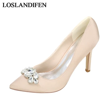 New 2020 Handmade Wedding Shoes Woman Silk Fashion Crystal Women Pumps Sexy 8 Cm High Heels Shoes Ladies Party Shoes NLK-A0131
New 2020 Handmade Wedding Shoes Woman Silk Fashion Crystal Women Pumps Sexy 8 Cm High Heels Shoes Ladies Party Shoes NLK-A0131