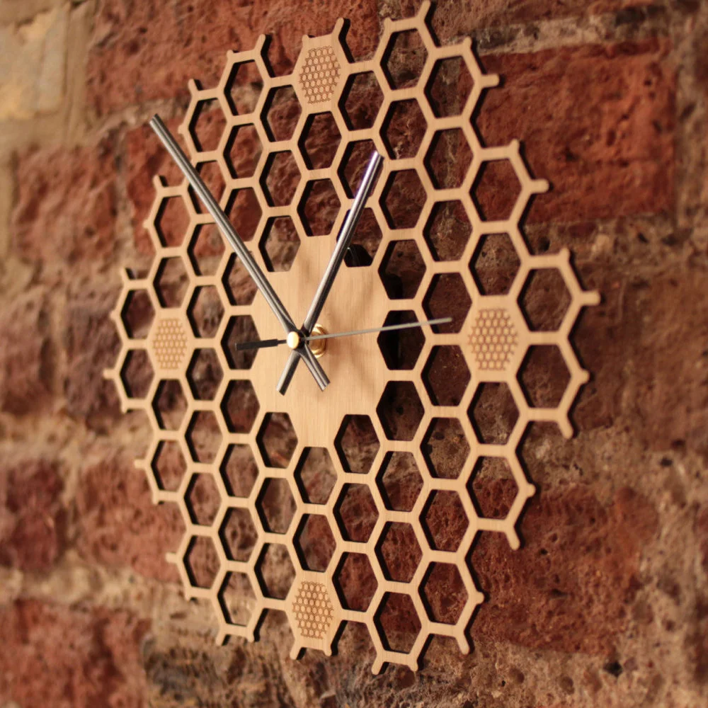 Creative Bamboo Wall Clock Simple Modern Design Honeycomb Natural Wooden Wall Clock Hexagon Wall Art Clock Home Decor Silent 12"
Creative Bamboo Wall Clock Simple Modern Design Honeycomb Natural Wooden Wall Clock Hexagon Wall Art Clock Home Decor Silent 12"