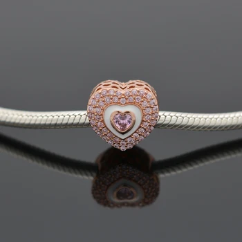 925 sterling silver rose gold heart-shaped beaded bracelet bracelet accessories diy jewelry
925 sterling silver rose gold heart-shaped beaded bracelet bracelet accessories diy jewelry