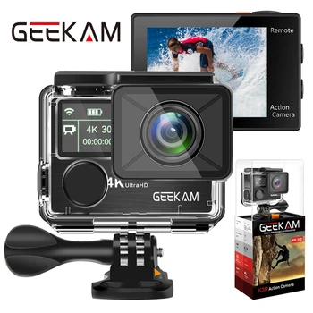 GEEKAM Action Camera K3R/K3 Ultra HD 4K/30fps 20MP WiFi 2.0" 170D Dual Screen Underwater Waterproof Helmet Bike Sports Video Cam
GEEKAM Action Camera K3R/K3 Ultra HD 4K/30fps 20MP WiFi 2.0" 170D Dual Screen Underwater Waterproof Helmet Bike Sports Video Cam