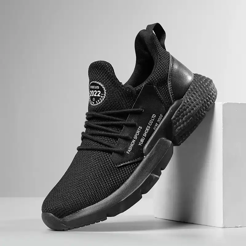 comfortable black running shoes