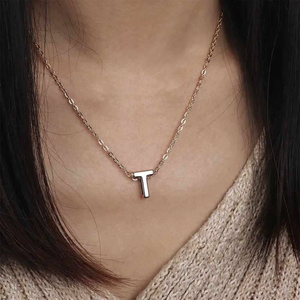 Female Thin Chain Pendant Necklace Gold Color Invisible Chain 26 Letter Pendant Women Choker Necklace Jewelry
Female Thin Chain Pendant Necklace Gold Color Invisible Chain 26 Letter Pendant Women Choker Necklace Jewelry